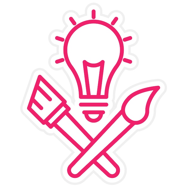 Vector Design Creatieve Workshop Icon Stijl