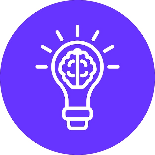 Векторный дизайн Creative Brain Icon Style