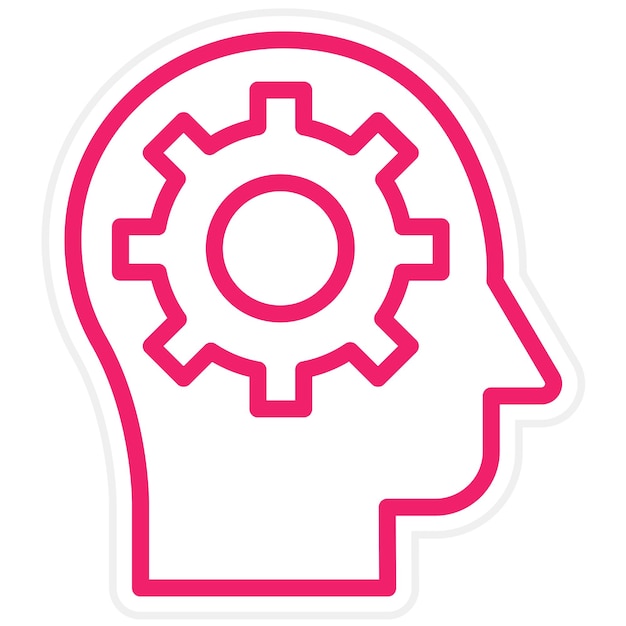 Vector Design Critical Thinking Icon Stijl