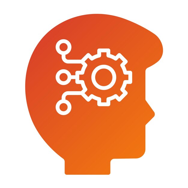 Vector Design Critical Thinking Icon Stijl