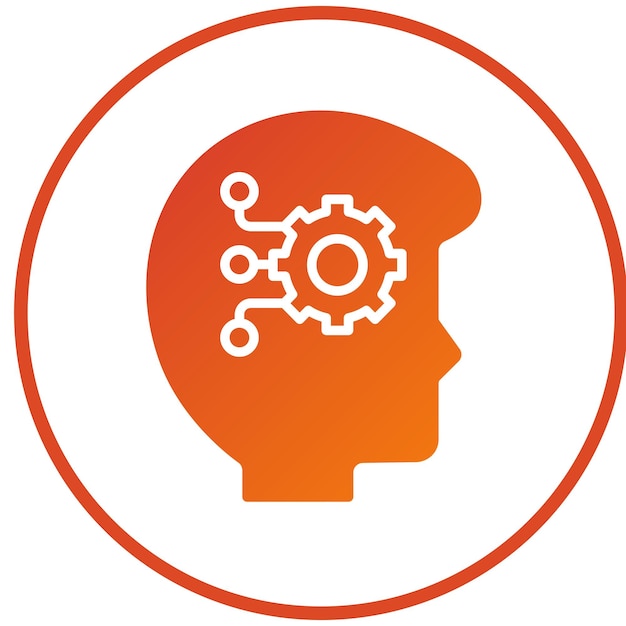 Vector Design Critical Thinking Icon Stijl