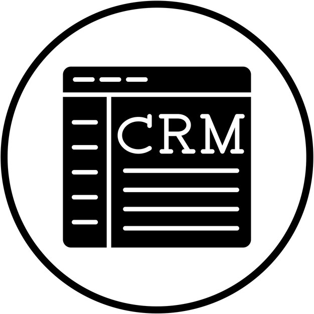 Vector vector design crm icon style