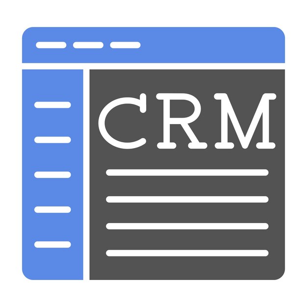 벡터 터 디자인 crm 아이콘 스타일