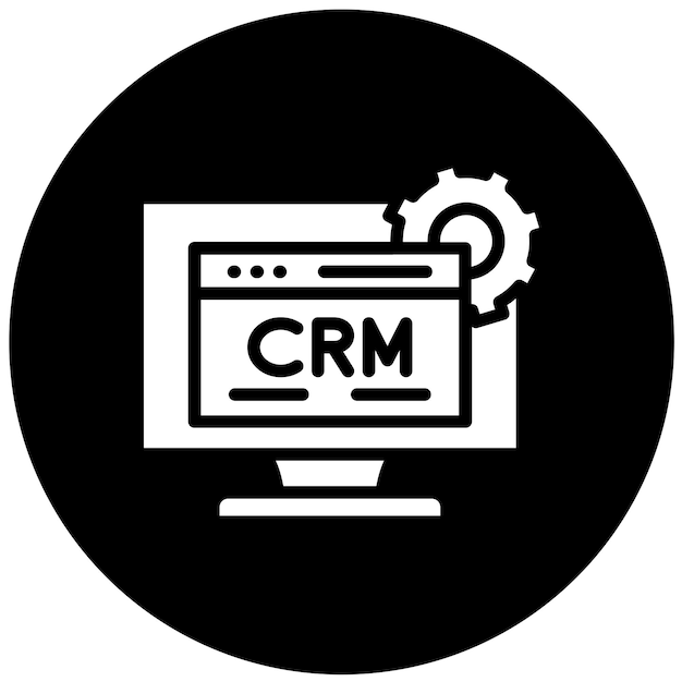 벡터 터 디자인 crm 아이콘 스타일