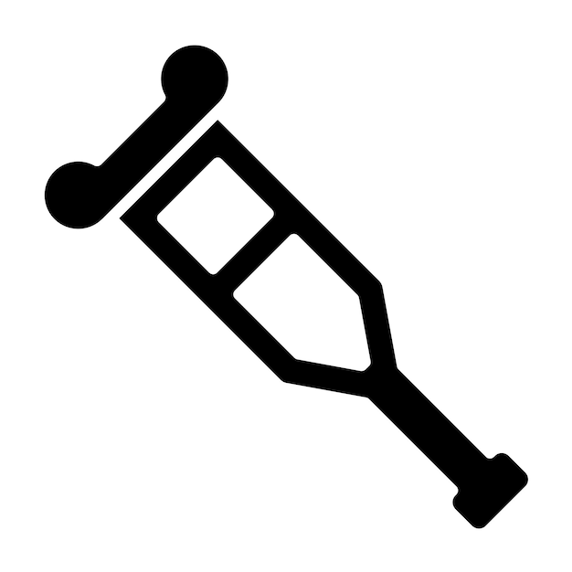 Vector Design Crutch Icon Stijl