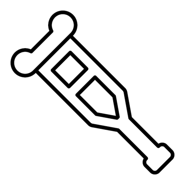 Vector Design Crutch Icon Stijl