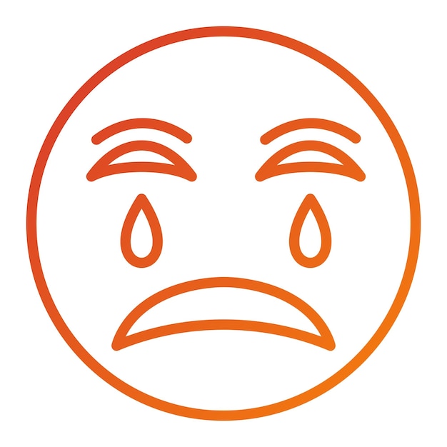 Vector vector design crying icon style