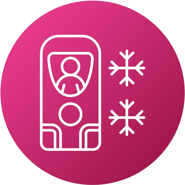 Vector design cryonics icon style