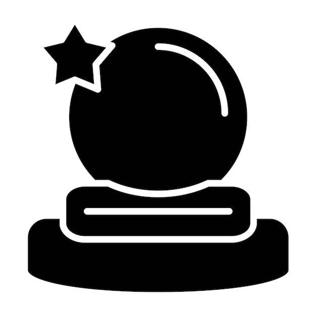 Vector Design Crystal Ball Icon Style