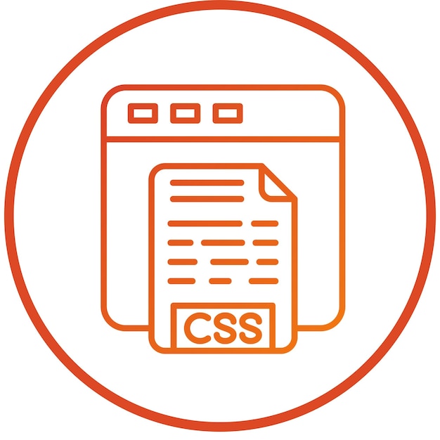 vector design css code icon style