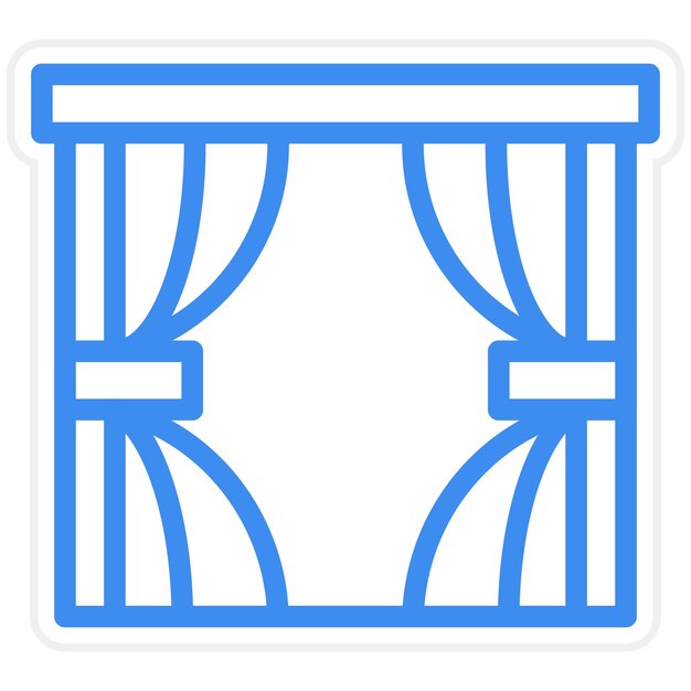 Vector vector design curtains icon style