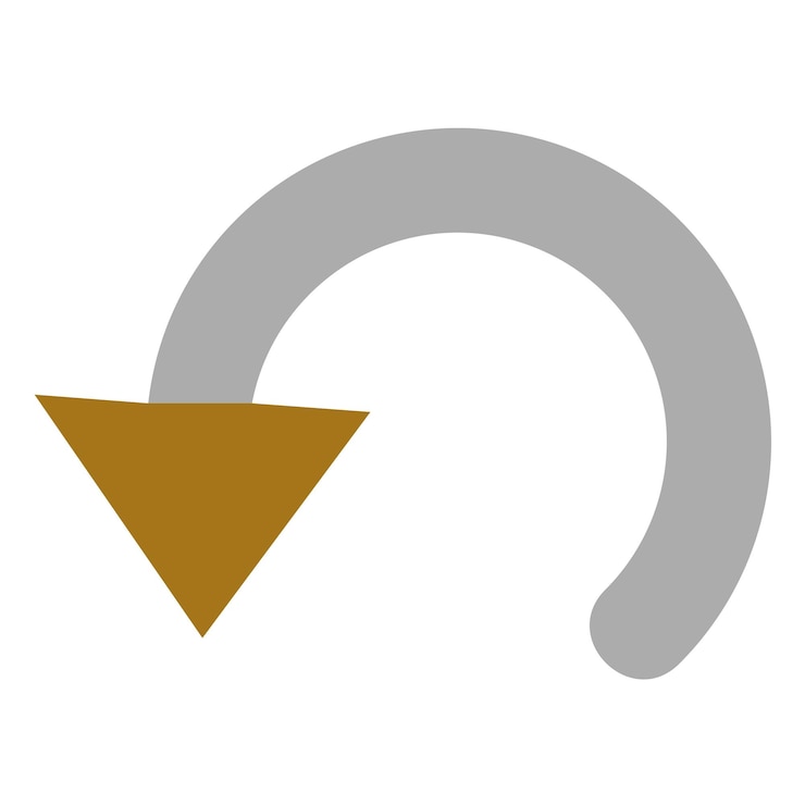 Vector vector design curved down icon style
