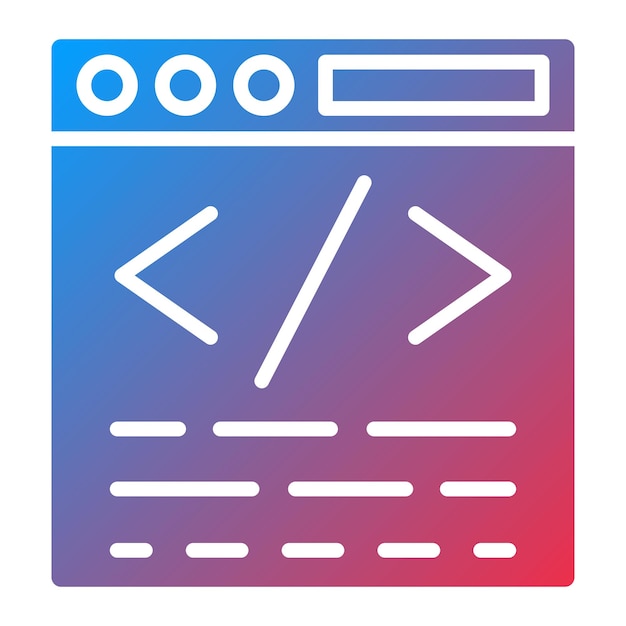 Vector Design Custom Coding Icon Style