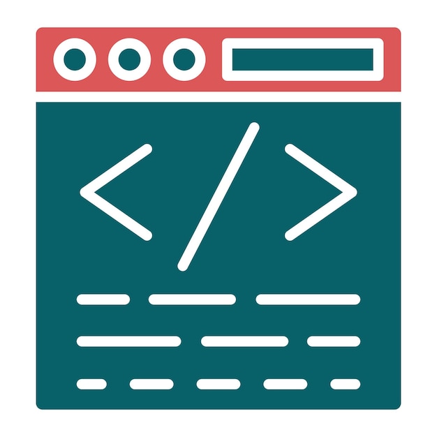 Vector Design Custom Coding Icon Style
