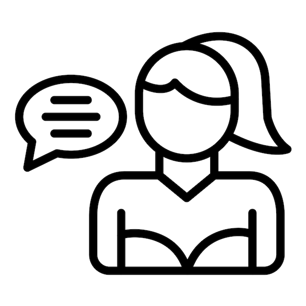 Vector Design Customer chat Icon Style