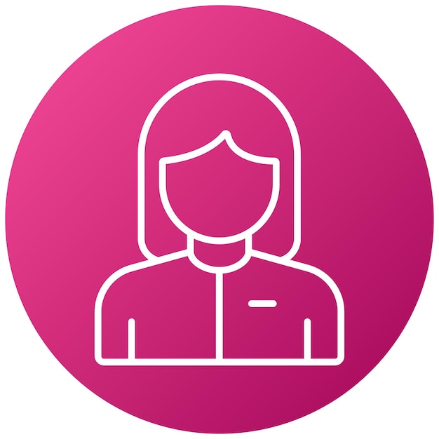 Vector Design Customer Female Icon Style