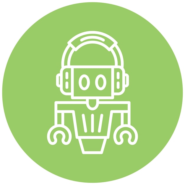 Vector vector design customer service robot icon style