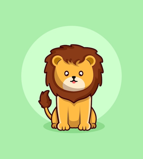 vector design cute lion illustration