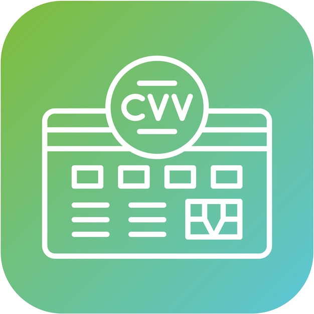 Vector design cvv icon style