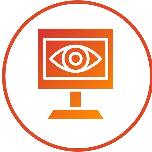 터 디자인 사이버 이벤트 모니터링 아이콘 스타일