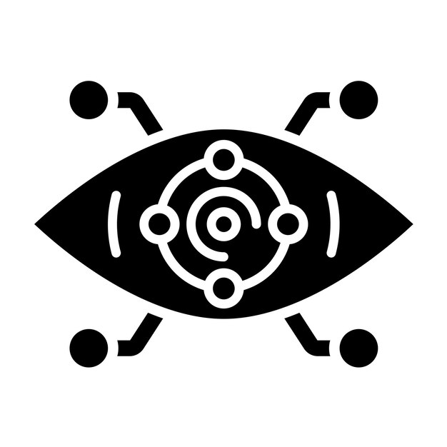 Vector Design Cyber Eye Icon Style