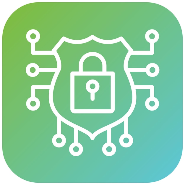 Vector vector design cyber security icon style