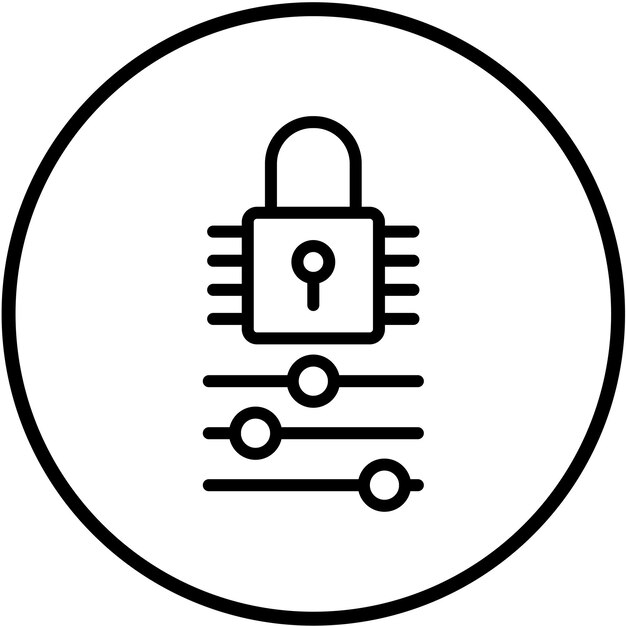 Vector Design Cybersecurity Controls Icon Style