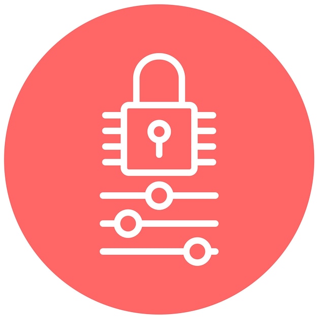 Vector Design Cybersecurity Controls Icon Style
