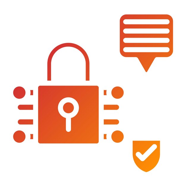 Vector Design Cybersecurity Framework Icon Stijl