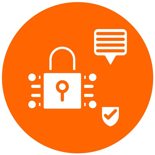 Vector Design Cybersecurity Framework Icon Stijl