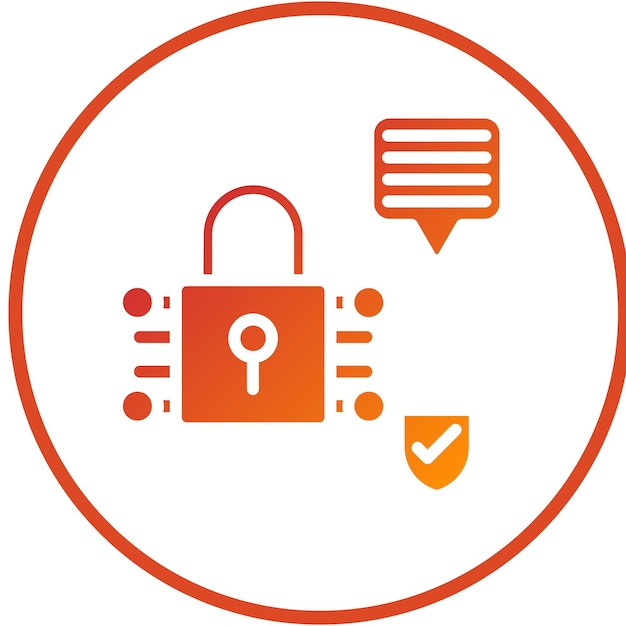 Vector Design Cybersecurity Framework Icon Stijl