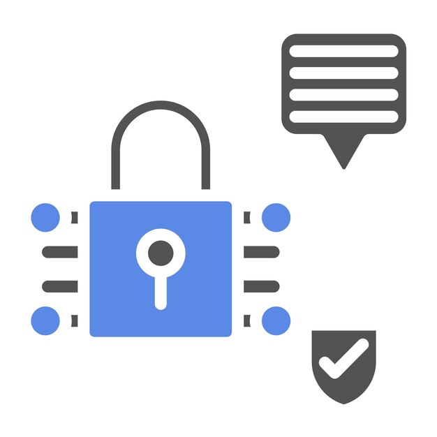 Vector Design Cybersecurity Framework Icon Style