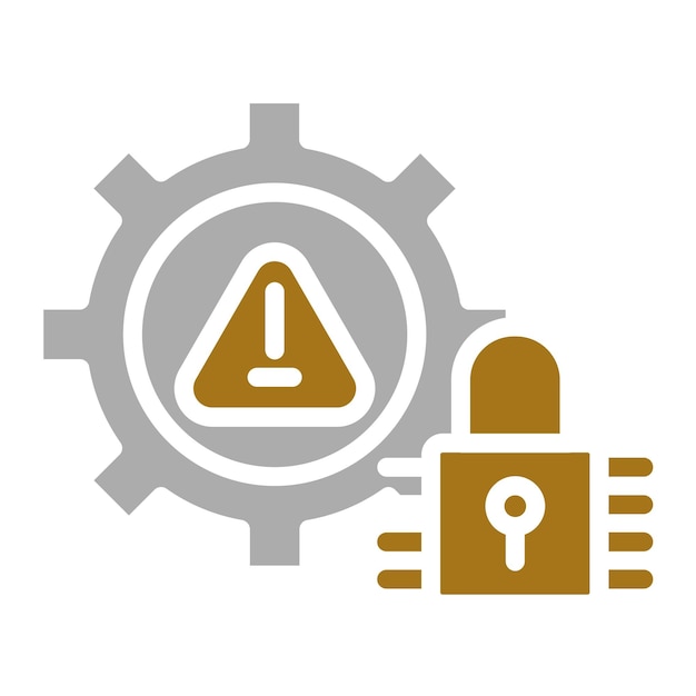 Vector Design Cybersecurity Incident Icon Stijl