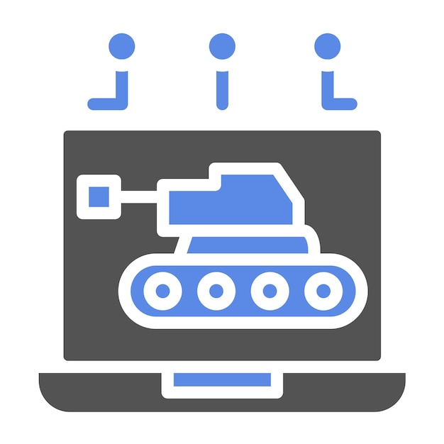 Вектор Векторный дизайн стиля иконки кибервойны