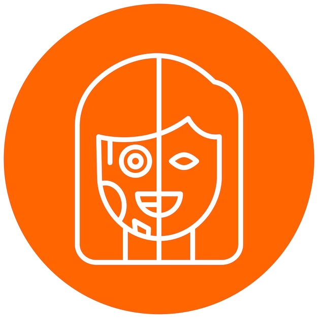 Vector Design Cyborg Icon Style