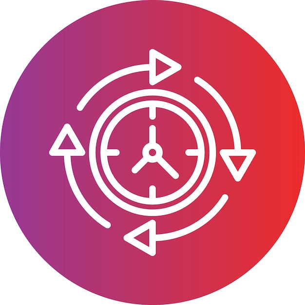 Vector Design Cycle Time Icon Style