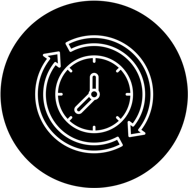 Vector vector design cycle time icon style