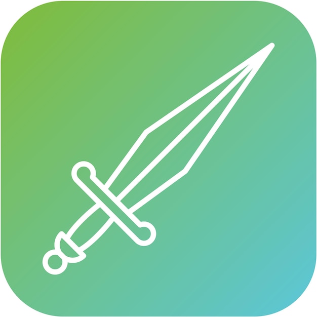 Vector Design Dagger Icon Stijl