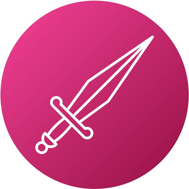 Vector Design Dagger Icon Stijl