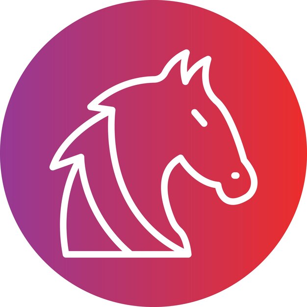 Vector Design Dark Horse Icon Style