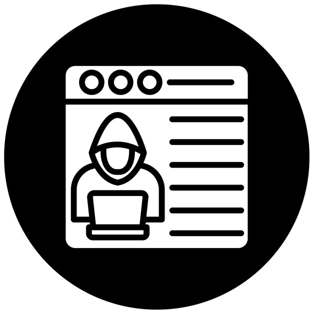 터 디자인 다크 웹 가드 아이콘 스타일