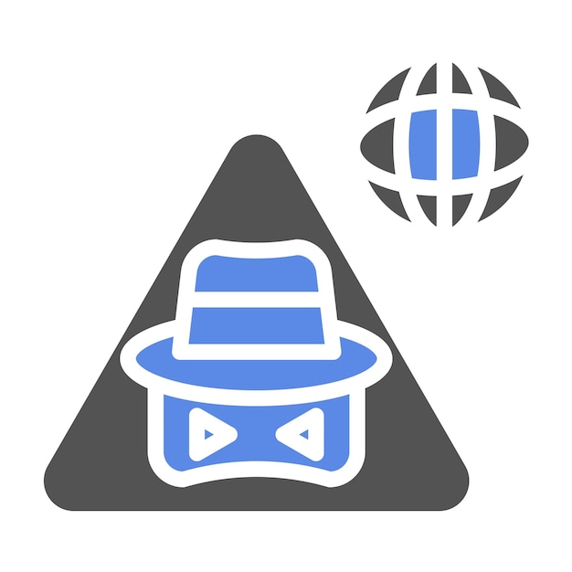 Vector Design Dark Web Sentry Icon Stijl