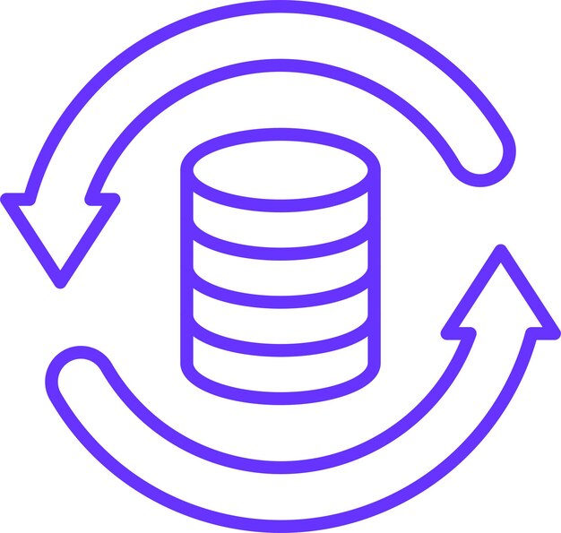 vector design data backup icon style