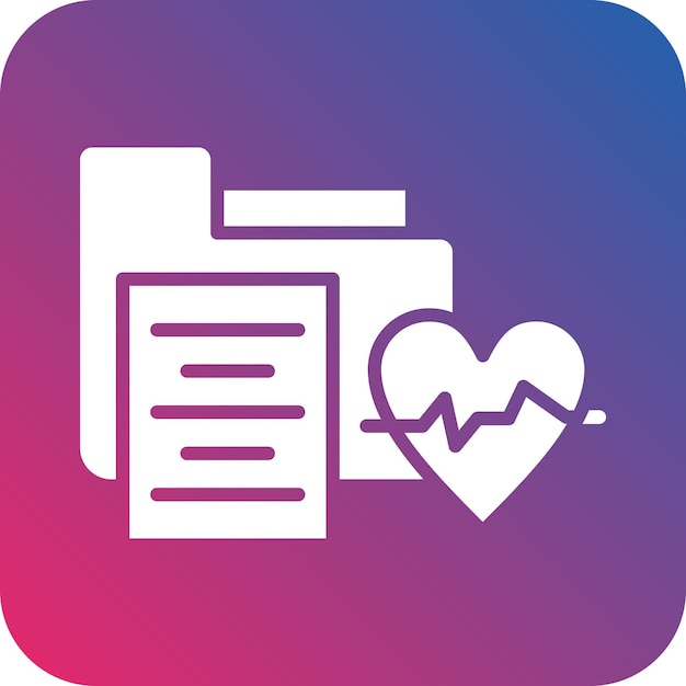 Vector design data concerning health icon style