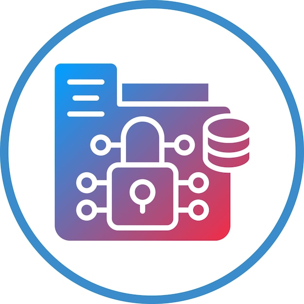 vector design data encryption icon style