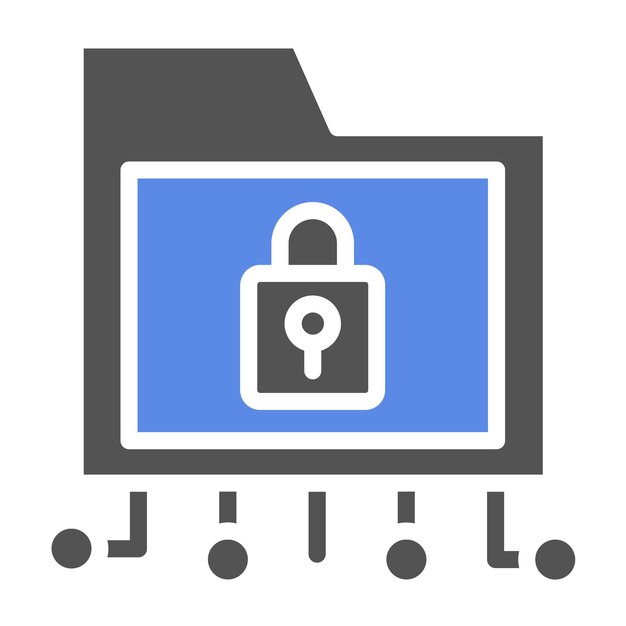 Vector Design Data Encryption Icon Style