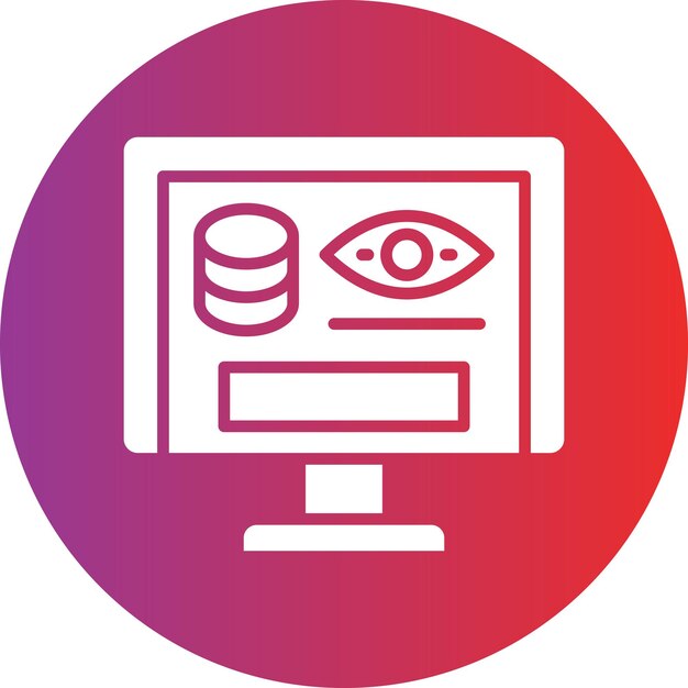 ベクター デザイン データ モニタリング アイコン スタイル
