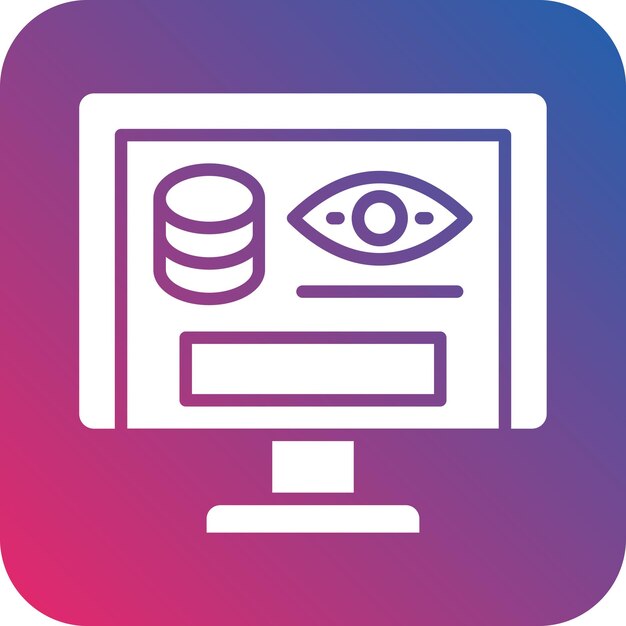 ベクター デザイン データ モニタリング アイコン スタイル