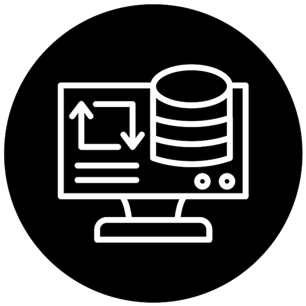 터 디자인 데이터 이동성 아이콘 스타일