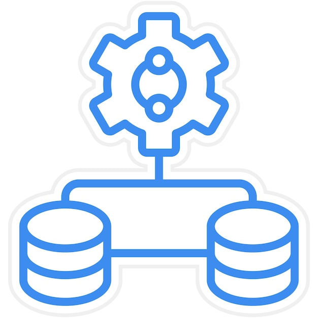 vector design data processing icon style